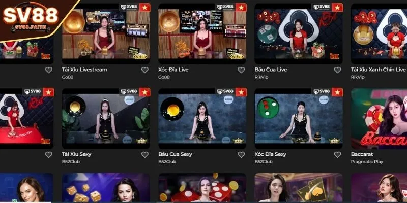 Khám phá sảnh Live Casino SV88