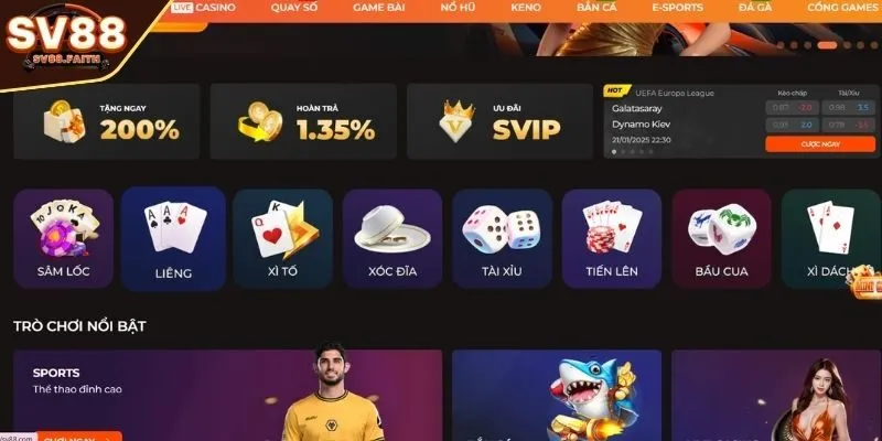 Tổng quan về Cổng Games SV88